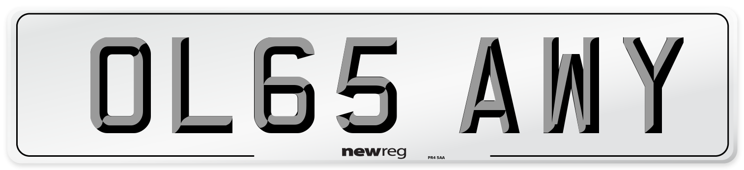 OL65 AWY Number Plate from New Reg